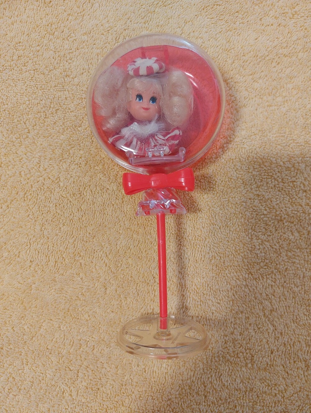 Mattel Lolli Mint Candy Stripe Doll And Stand Vintage